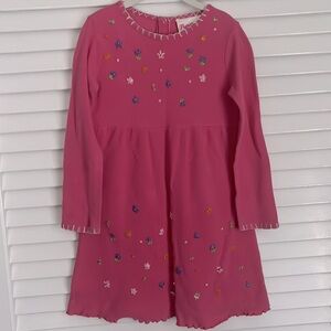 90’s Vintage Flapdoodles Dress Waffle Flower Embroidery